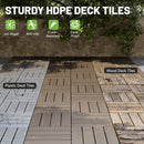 27 Pcs Interlocking Deck Tiles 12" x 12" HDPE Outdoor Flooring by HouseOfZazla