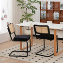 Rattan Side Accent Dining Chairs With Painted Legs (Set of 2) by Unique Piece Furniture