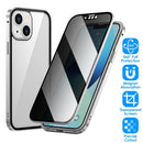 Privacy Magnetic Phone Case 360¡ Full Protection Anti Spy Phone Cover Double Sided Tempered Glass Magnet Absorption Fit for IOS Phone 12Pro Max