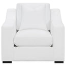 Ashlyn Upholstered Sloped Arm Accent Chair White