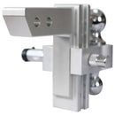 Alu - Adjustable Trailer Drop Hitch With 2" Receiver, 6" Adjustment - Silver by HouseOfZazla