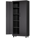 Heavy Duty Rolling Cabinet With Lock, Garage Storage Cabinet, 4 Adjustable Shelves For Tool Organization by HouseOfZazla