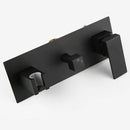 Brass Shower System With 10" Rainfall Shower Head And Handheld Sprayer - Matte Black by HouseOfZazla