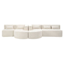 Upholstered Sofa Free Combined Sofa Couch With 2 Chaise Lounge And Five Back Pillows For Living Room by HouseOfZazla
