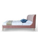 Heather - Upholstered Bed With Curved Headboard by HouseOfZazla