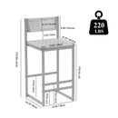 Style B, Woven Bar Stools With Backrest, Paper Rope Weave Dining Chairs For Kitchen Island - Creamy White by HouseOfZazla