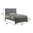 Blaze - Modern Bed With LED Headboard by HouseOfZazla