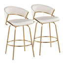Jie - Glam Fixed Height Counter Stool (Set of 2) by HouseOfZazla