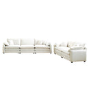 Family Sofa Set: Deep Seat Sofa in Elegant Beige