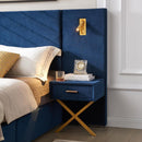Comfortable Upholstered Bed With Vertical Channel Tufted Wingback Headboard by HouseOfZazla