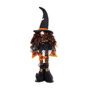 Standing Gnome With Banner & Spring Body, For Halloween Decor - Black / Orange / White by Unique Piece Furniture