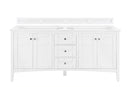 James Martin Palisades 72" Double Bathroom Vanity, Bright White