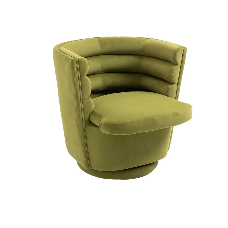 Swivel Barrel Chair, Comfy Round Accent Chair with storage for Living Room, 360 Degree Swivel Barrel Club Chair, Leisure Arm Chair for Nursery, Hotel, Bedroom, Office