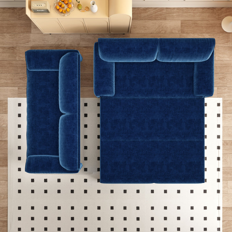 66' Queen Pull Out Sofa Bed, 3-in-1 Convertible Sleeper Sofa with Side Storage,Multi-Functional Velvet Loveseat Bed for Living Room,Bedroom,Apartment,Office