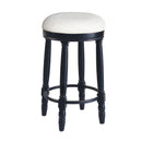 360° Swivel Wooden Barstools With Upholstered Seat, Counter Height (Set of 2) by HouseOfZazla
