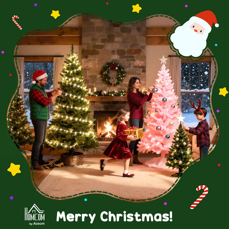 HOMCOM 9 ft Artificial Frosted Christmas Tree, photo 2 of 10