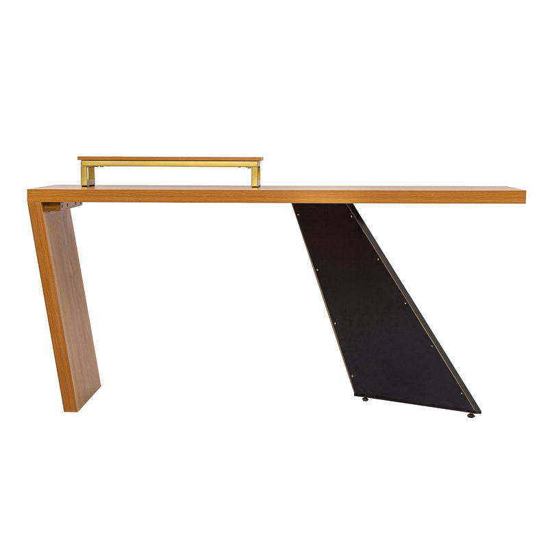 Walker Edison | Modern Wooden 63" Writing Desk with Monitor Stand