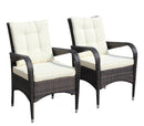 2-Piece Liberatore Dining Chairs with Beige Cushions by HouseOfZazla