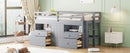 Loft Bed With 4 Drawers, Underneath Cabinet And Shelves by HouseOfZazla