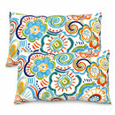 2 Pack Outdoor Lumbar Pillow Covers - Blue Medallion