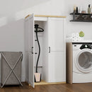 55.1" Tall Wooden Vacuum Storage Cabinet with Adjustable Shelf by HouseOfZazla