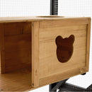 Outdoor Cat Enclosure With Sleeping Houses, Jumping Platforms, Scratching Post by HouseOfZazla