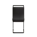 51 inch Glass Dining Table Set for 4, Dining Table & Chair Sets with Black Metal Legs for Kitchen, Modern Rectangle Tempered Glass Table Top and PU Dining armless Chair for Dining Room