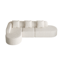 111.8-Inch L-Shaped Curved Modular Sofa