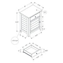 Accent Nightstand, Storage Drawer, Transitional
