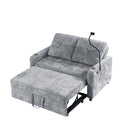 Modern Loveseat Pull Out Sofa Bed With Adjustable Backrest, Two Cup Holders, A Phone Holder, Three Charging Ports And Side Storage Pockets For Living Room by HouseOfZazla