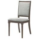 Perkins - Upholstered Dining Side Chair (Set of 2) - Dark Brown by HouseOfZazla