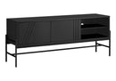 TV Stand, Modern Design Console, Media Entertainment Center, Storage Cabinet, Contemporary & Modern - Black by HouseOfZazla