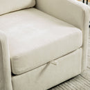 29.5''W Upholstered 360° Swivel Armchair with Hidden Storage