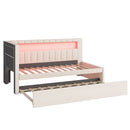 Upholstered Platform Bed With USB Ports And LED Belt by HouseOfZazla