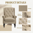 Modern Accent Chair Lounge Chair with Sturdy Wood Legs in Camel PU Leather