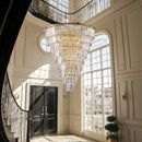 48-Inch Gold Tiered Crystal Tube Chandelier by HouseOfZazla