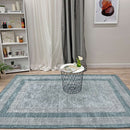 Alfa Rich Light Blue Area Rugs for Living Room Bedroom Decor Cotton Washable Pet Friendly