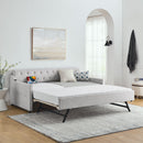 Size Upholstered Daybed With Trundle And USB Charging Armrest by HouseOfZazla