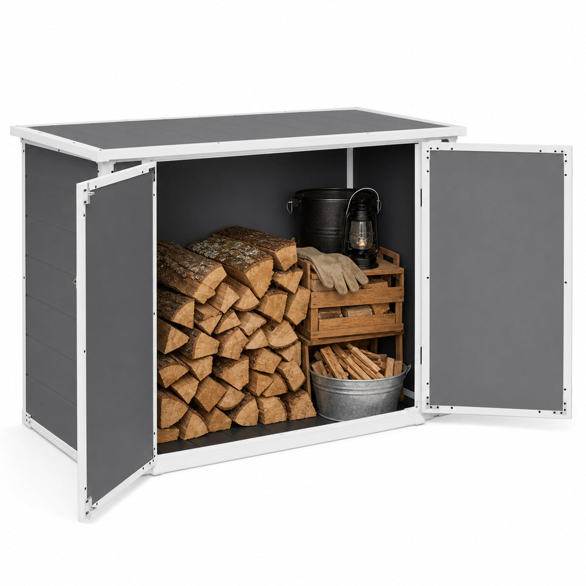 Horizontal Outdoor Storage Shed with Ramp & Hydraulic Lid, photo 10 of 10