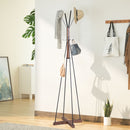 Reclaimed Wood And Metal Freestanding Coat Rack With Hooks Use In Bedroom, Living Room - Natural by HouseOfZazla