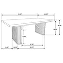 Houston - Rectangular Double Dining Table Top - Black by HouseOfZazla