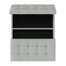 Harrison - Coffee Table Storage Ottoman Lift Top - Stone Gray by HouseOfZazla