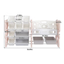 Kids Toy Storage Organizer With 2 Tier Bookshelf, Toy Storage With 12 Bins by HouseOfZazla