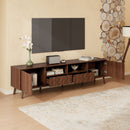 TV Stand With Drawers And Cable Management - Walnut by HouseOfZazla