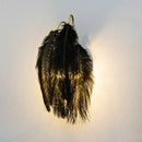 GobekUsa Gold Curved Sconce - Simplicity Feather Wall Light Fixture for Bedside