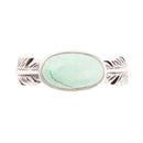Feather Green Turquoise and Sterling Silver Ring