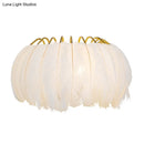 GobekUsa Feather Half-Round Minimalist Wall Sconce for Bedroom