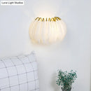 GobekUsa Feather Half-Round Minimalist Wall Sconce for Bedroom