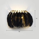 GobekUsa Feather Half-Round Minimalist Wall Sconce for Bedroom