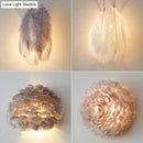 GobekUsa Feather Wall Sconce: Stylish and Simplistic Single-Bulb Light for Girls Bedroom